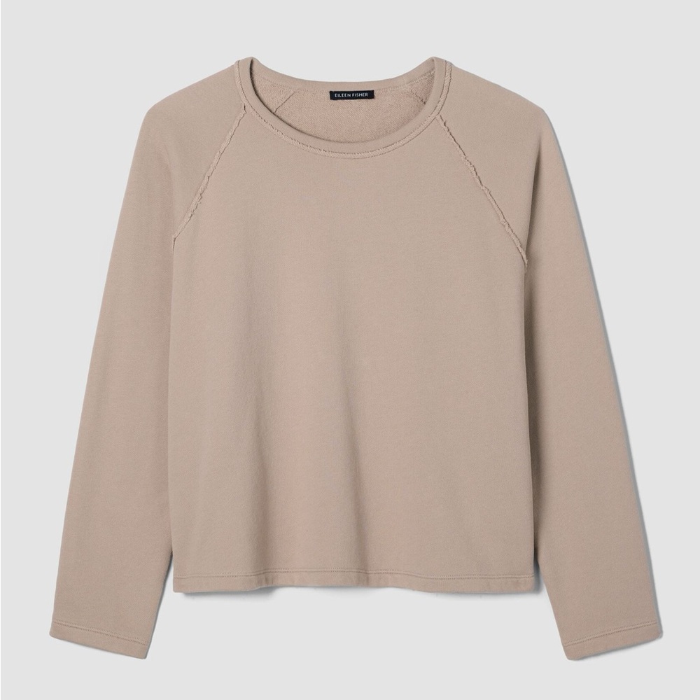 Eileen Fisher Organic Cotton French Terry Box-Top